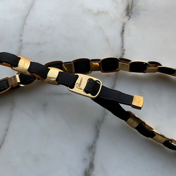 Puerram Vintage Fabric & Brass Dress Belt 27in-31in